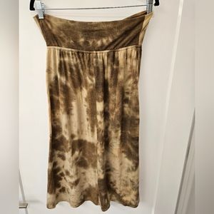 NWOT - Eco Yoga Organic Cotton Blend Skirt - Mottled Green - Size L